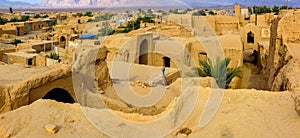 Iranian pise-walled village