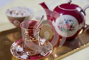 An Iranian tea set.