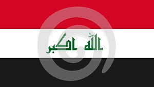 Iraq flag icon in flat style. National sign vector illustration. Politic business concept