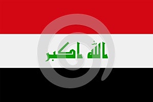 Iraq Flag Vector Flat Icon photo