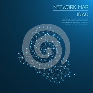 Iraq network map. photo