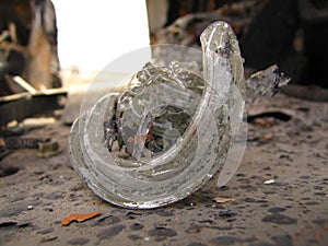 2005 Iraq Ramadi Glass Abstract Melted Improvised Explosive Device photo