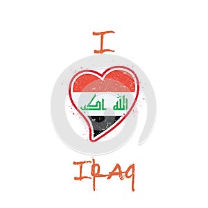 Iraqi flag patriotic t-shirt design.