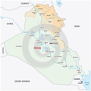 Iraqi kurdistan map photo