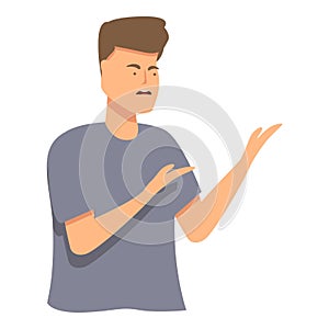 Irate problem icon cartoon vector. Angry argument