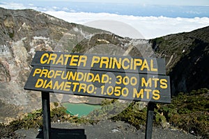Irazu volcano main crater photo