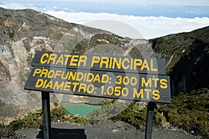 Irazu volcano main crater