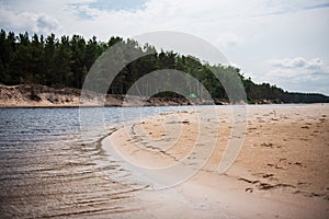 The Irbe River flows into the Baltic Sea photo