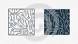 ÃÂ¡ircuit board icon isolated on white background. Vector illustration