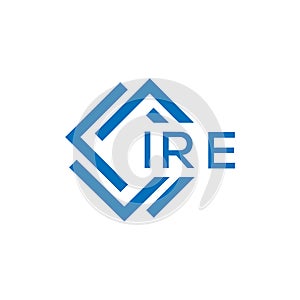 IRE letter logo design on white background. IRE creative circle letter logo concept.