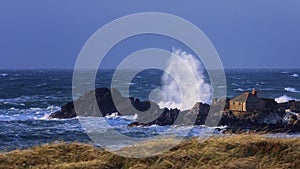 The  Ireland coastline during the recent storm