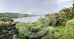 Ireland lake and rolling hills