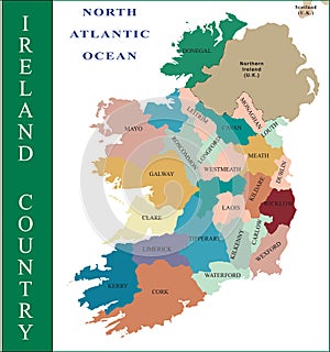 Ireland map.