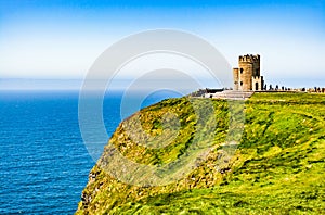 O'Brien's Tower on the Cliffs of Moher in Ireland