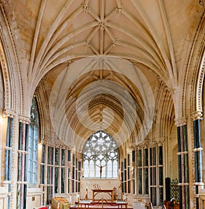 Beautiful interior view of KylemoreÃ¢â¬â¢s Neo-Gothic Church of Kylemore Abbey & Victorian Walled Garden