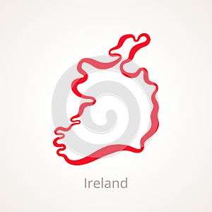 Ireland - Outline Map