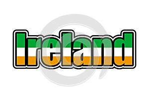 Ireland symbol icon with Irish flag colors