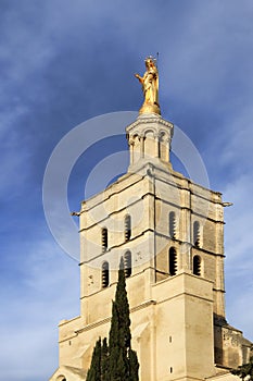 Irgin Mary statue in Avignon, France