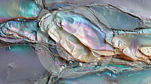 Iridescent Abalone Shell Close-Up
