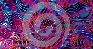 Iridescent abstract pink and purple background. Render vivid cosmic surface with reflection and ultraviolet gradient. Abstract