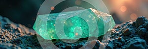 Iridescent caustic beams dance across chrysoprase facets luminance mineralogy photo