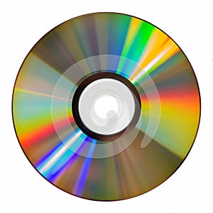 Iridescent cd rom on white