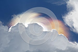 Iridescent clouds phenomenon
