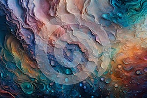 Iridescent Dreamlike close-up with multicolor textured background Wallpaper
