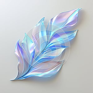 Iridescent feather-like abstract design