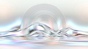 Iridescent fluid wave patterns creating abstract background imagery