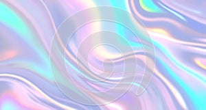 Iridescent Holographic Texture with Pastel Rainbow Colors photo