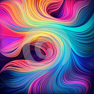 Iridescent Illusion on Solid Color Background