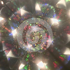 Iridescent kaleidoscope pattern