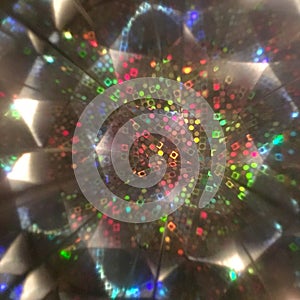 Iridescent kaleidoscope pattern
