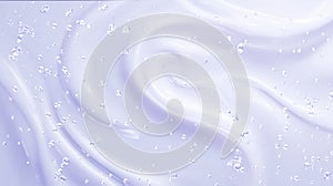 Iridescent liquid surface with bubbles. AI image