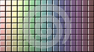 Iridescent mosaic wall tiles