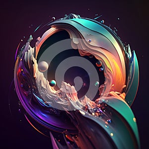 Iridescent Phantasms of Outerspace - A Celestial Journey Generated by AI