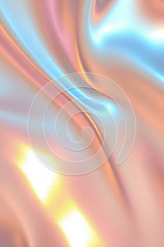 Iridescent Silk Waves in Soft Pastel Light