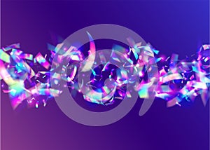 Iridescent Tinsel. Light Background. Laser Colorful Wallpaper. F