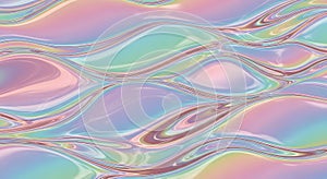 Iridescent waves abstract fluid pattern
