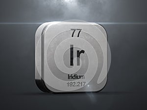 Iridium element from the periodic table