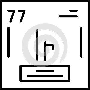 Iridium Outline Vector Icon