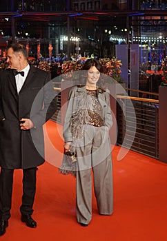 Iris Berben and her partner Heiko Kiesow during 68th Berlinale 2018