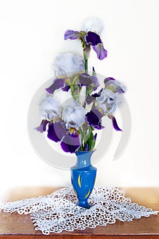 Iris flowers in a bouquet.