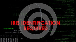 Iris identification required, unsuccessful hacking attempt on server, failure