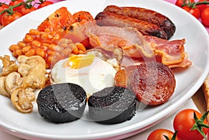 irish breakfast on a large plate