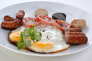 Irish breakfast with tomato