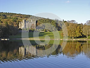 Irish castle by a lake