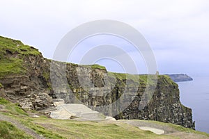 Irish coast ireland rock overhanging the sea