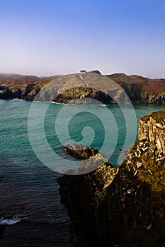 Irish coastline cliff landscape intense colors